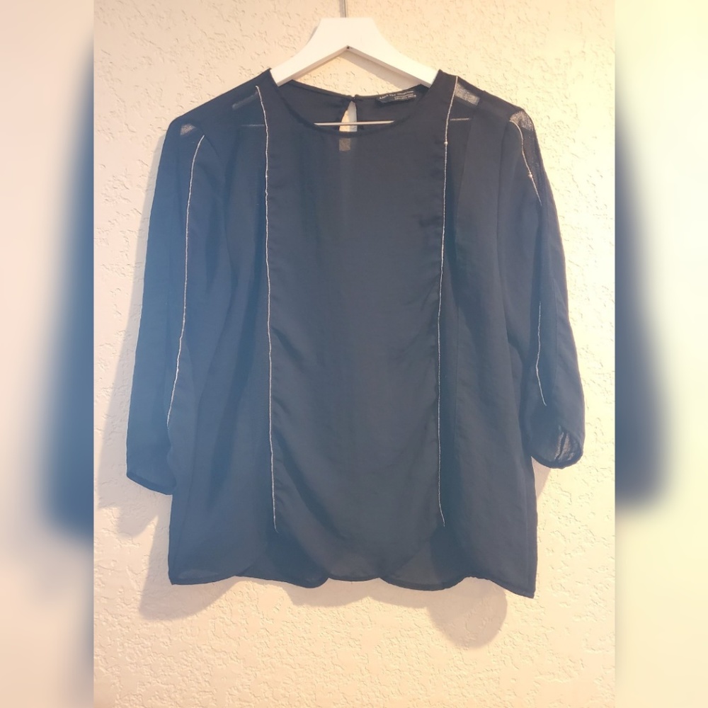 Zara W&B Collection Blouse